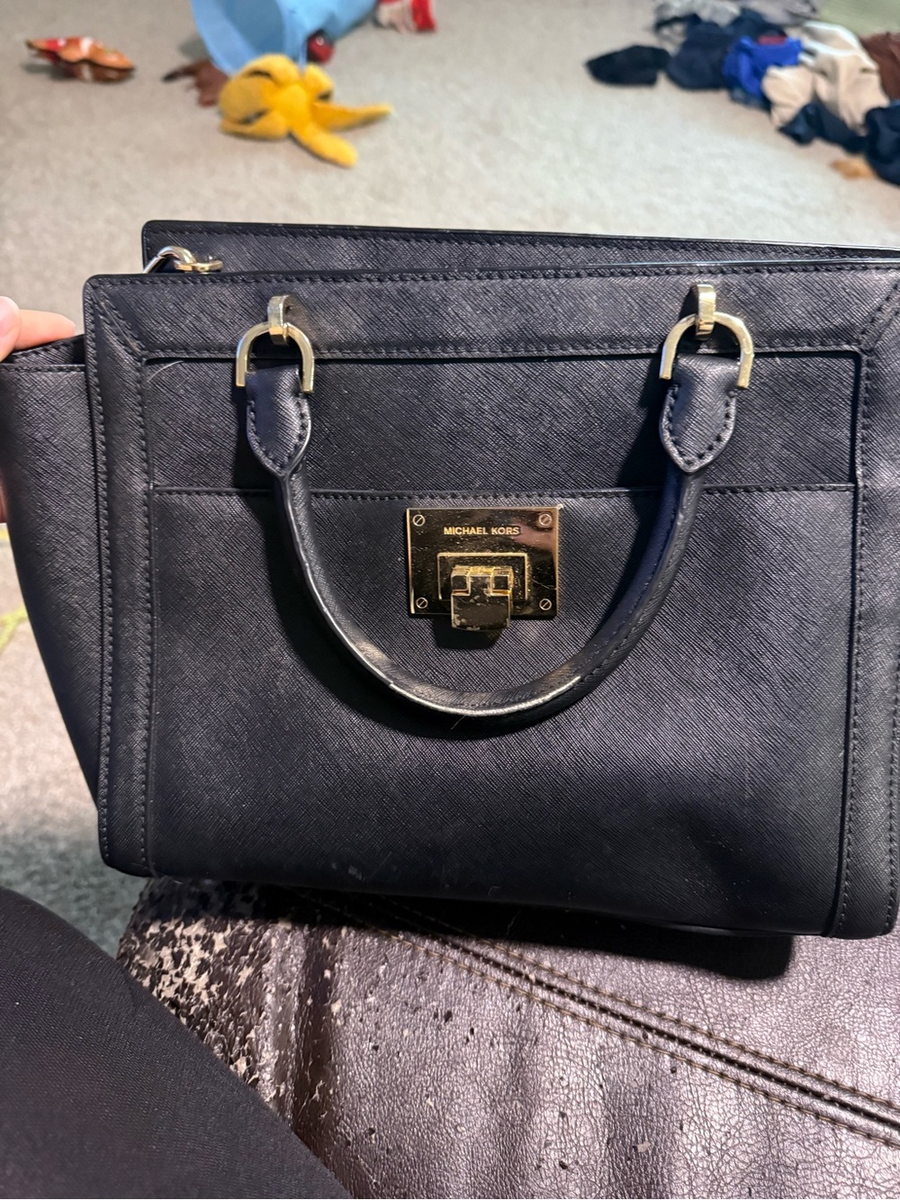 Michael Kors black Leather Satchel